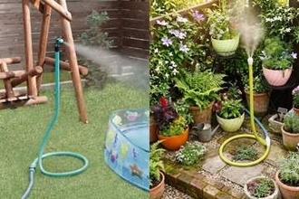 コメリ、ホースからミスト出せるスタンド