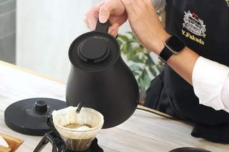 タイガー、コーヒー思い通りに注げる電気ケトル　45秒で沸騰