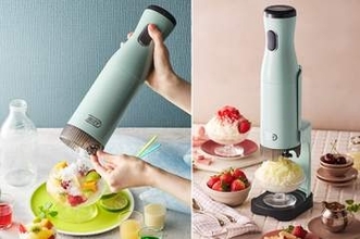 ふわふわかき氷器がコードレスに　冷凍フルーツも削れる
