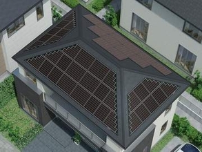 シャープの太陽光パネル　狭い屋根にも多く設置できるコンパクト型