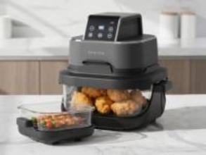 中が見えるエアフライヤー、ガラスボウル2個で時短