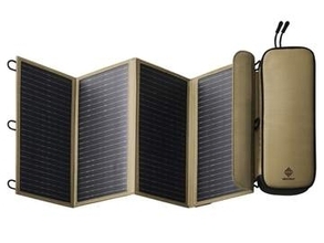 携行しやすい折りたたみソーラー充電器、エレコム
