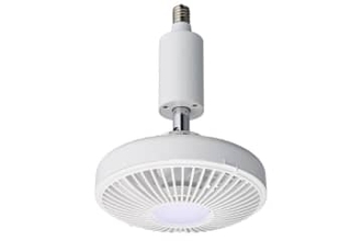 ドウシシャの照明一体型サーキュレーター　小さい部屋にも合うE17型