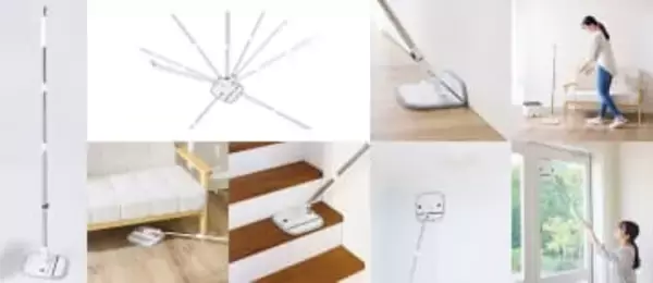 常にきれいな水で掃除できるバケツ付きモップ