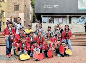 地球の裏側でも「すずめ踊り」　コロンビアの日本人学校で仙台市の教員が指導、子どもたち舞う