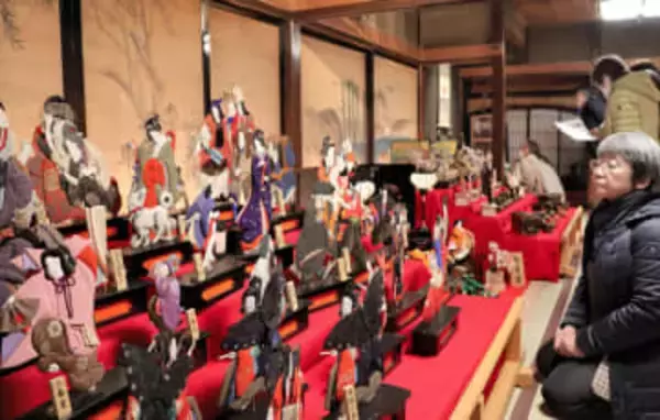 秋田・角館　伝統の押絵雛、城下町彩る　3月3日まで仙北市内30ヵ所で展示