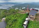 「ガラス張り車両から360度の気仙沼大島の大パノラマ　亀山モノレール内覧会」の画像1