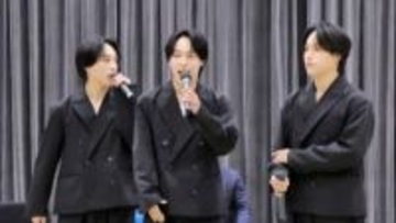 「佐藤三兄弟」が華麗な新体操パフォーマンス披露　宮城・白石で市観光大使就任式