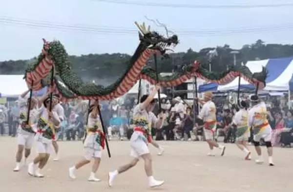 クジラ文化　地域で継承　石巻・鮎川浜でまつり　龍踊り披露
