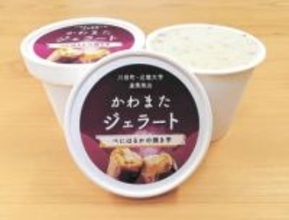 焼き芋ジェラート　福島・道の駅川俣で発売　復興支援で近大と連携して開発