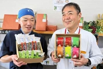 豊かな風味「七ケ宿そば」詰め合わせどうぞ　宮城県七ケ宿町から「ふるさと小包」出発式