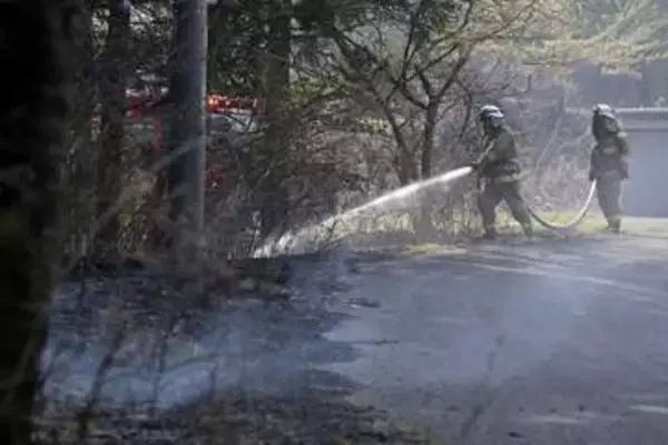 岩手・大槌の山林火災、鎮火のめど立たず