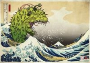 葛飾北斎×クトゥルフ神話──浮世絵に邪神が降臨する画集『邪神三十六景』刊行