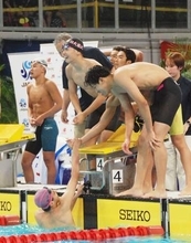 【全国高校総体】競泳　男子400リレーで日大藤沢が初優勝