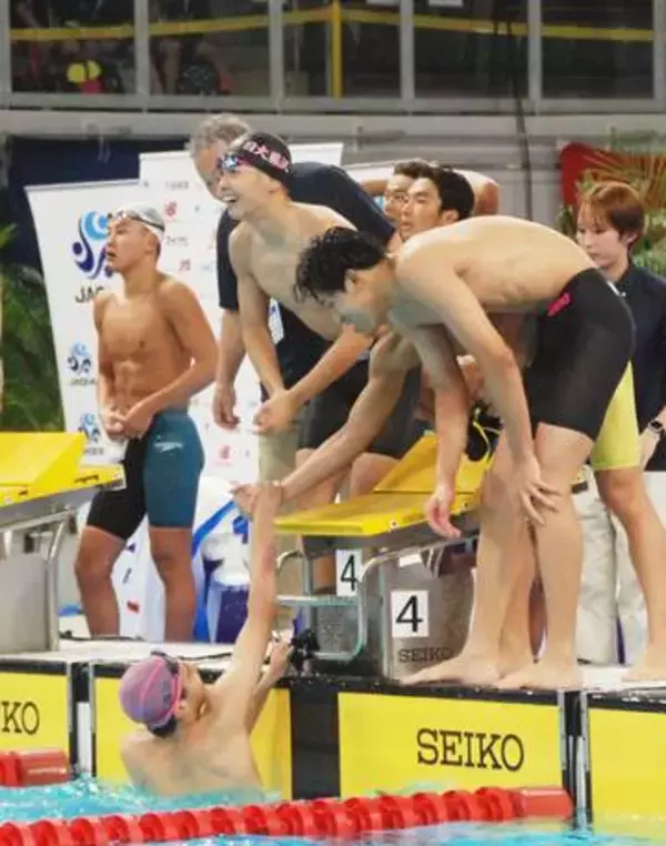 【全国高校総体】競泳　男子400リレーで日大藤沢が初優勝