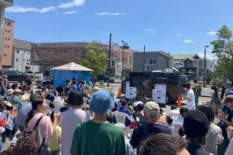 サッカー日本代表のゴールに大歓声…寒川町で「スポーツマルシェ」初開催、W杯のPVも　「交流の場に育てたい」