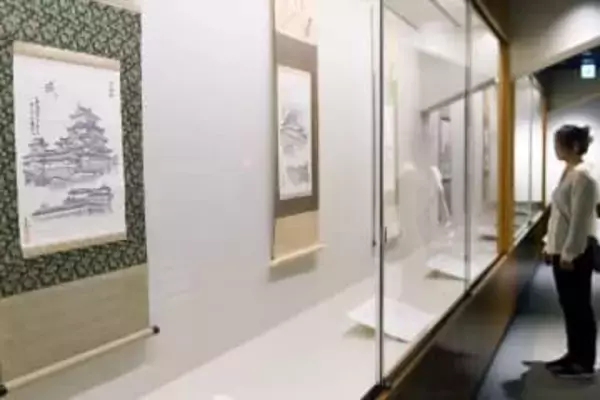 線画で描いた天守閣　寄贈から30年、小田原城に眠っていた作品を初公開