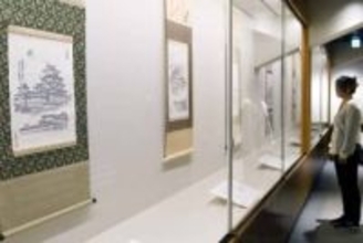 線画で描いた天守閣　寄贈から30年、小田原城に眠っていた作品を初公開