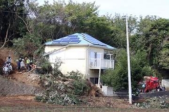 神奈川で死亡2人に、台風25号土砂災害　行方不明3人、全容なおつかめず