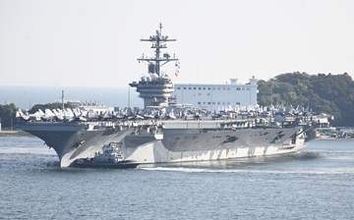 米原子力空母「セオドア・ルーズベルト」、19日午前に横須賀を出港へ　16日に初寄港、最新鋭戦闘機を搭載