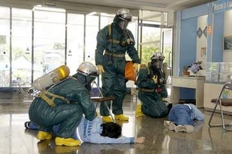 横浜・園芸博前に訓練、NBC部隊も出動　神奈川県警と市、浄水場テロ想定