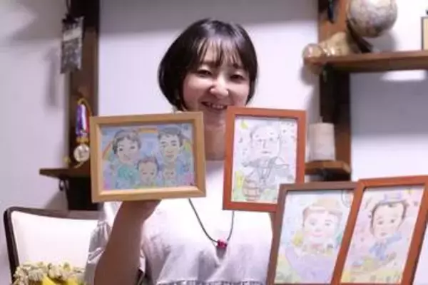 川崎・多摩区の「似顔絵師」流田さん　優しいタッチで「地域に笑顔の輪広げたい」