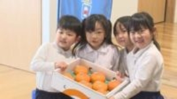 佐賀県のブランド柑橘「にじゅうまる」給食でいただきます！