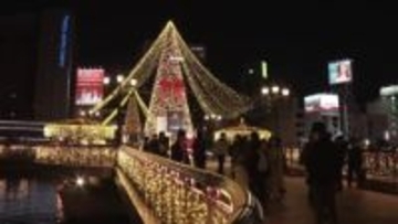 クリスマスアドベント　中洲地区の点灯式