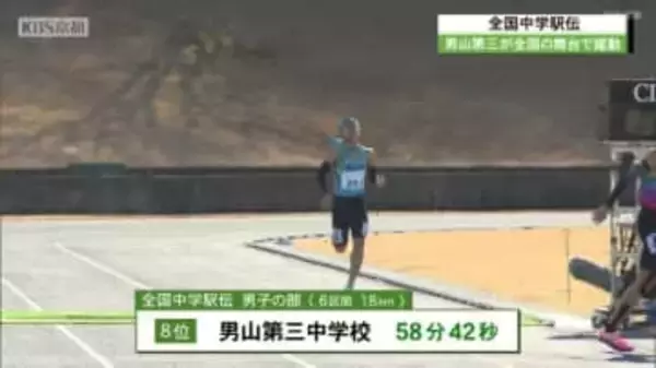 全国中学駅伝　初出場の男山第三中学校の女子が３位、男子が８位入賞！