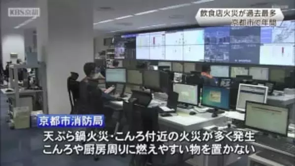 京都市内の飲食店火災　年間の過去最多を更新