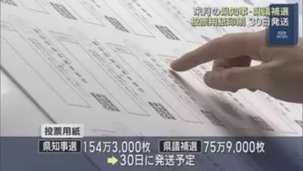 福島県知事選・県議補選の投票用紙印刷　10月25日投開票