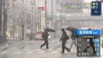 県内各地で雪　会津若松市で春の風物詩始まる（福島）