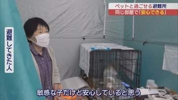 ペットと同じ部屋に避難　いわき市で運用開始