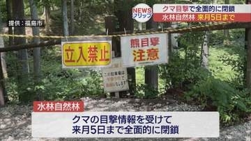 クマ目撃で水林自然林7月5日まで全面的に閉鎖