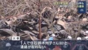 二本松市で住宅全焼　焼け跡から１人の遺体（福島）