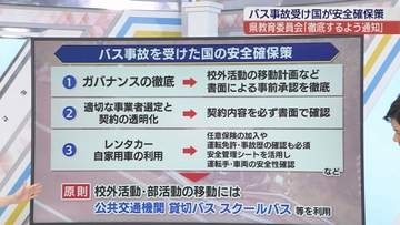 部活動遠征中のバス事故受け　国が校外活動の安全策まとめ　運転者確認など