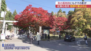 土津神社で紅葉が見頃(福島)