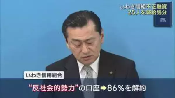 いわき信用組合　不正に関わった職員25人を懲戒処分（福島）