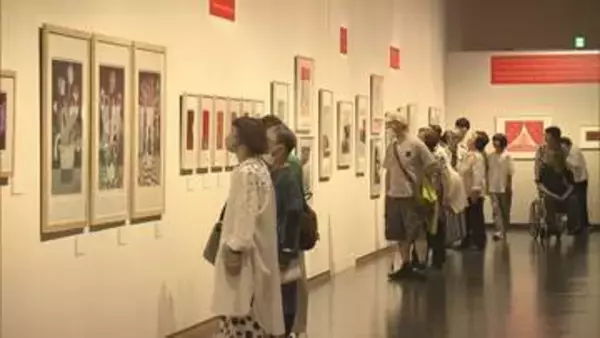 草間彌生展が福島市の県立美術館で開幕 約160点が展示