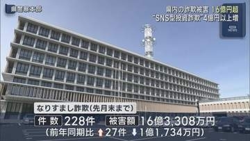 8月までのなりすまし詐欺件数が前年に比べ27件増　SNS型投資詐欺が最も多く