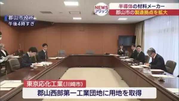 半導体の材料メーカー　郡山市の製造拠点の規模拡大（福島）