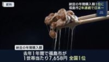 納豆の去年の消費量　福島市が1位に(福島）