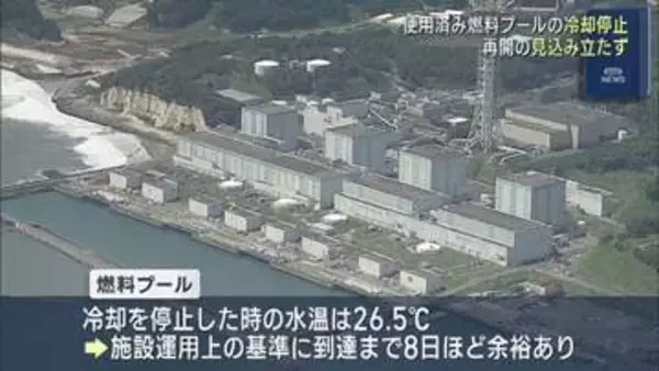 【６日午前１１時半】福島第二原発1号機　使用済み燃料プールの冷却停止（福島）