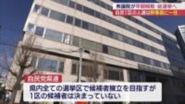 突然の解散風 自民党県連は1区の候補者擁立急ぐ （福島）