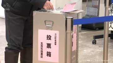 １６年ぶりの選挙戦　立山町長選挙　投票率２８．０９％（午後5時現在）