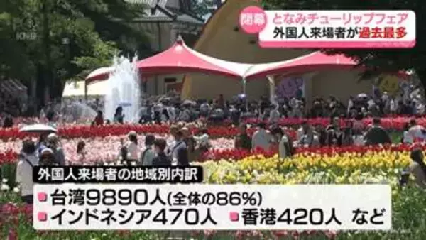 外国人来場者が過去最多　台湾が約９割　となみチューリップフェア