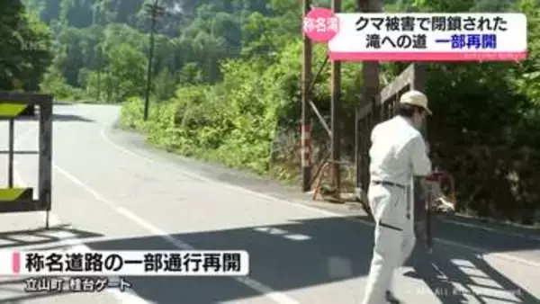 クマ被害で閉鎖していた称名滝への道路　一部の通行再開