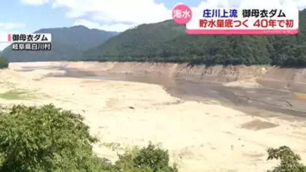 庄川上流の渇水深刻　関係機関が来週中めどに対策協議　岐阜県の御母衣ダム貯水なく　富山県