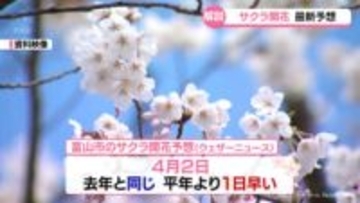 【気象予報士解説】今シーズン　富山でのサクラの開花予想は4月2日
