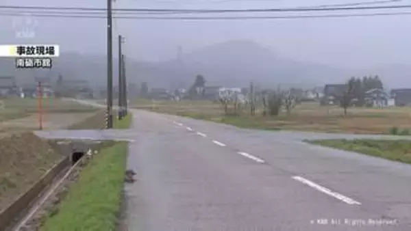 【現場映像】南砺市の交差点で車とバイクの事故　バイクの７２歳男性重体